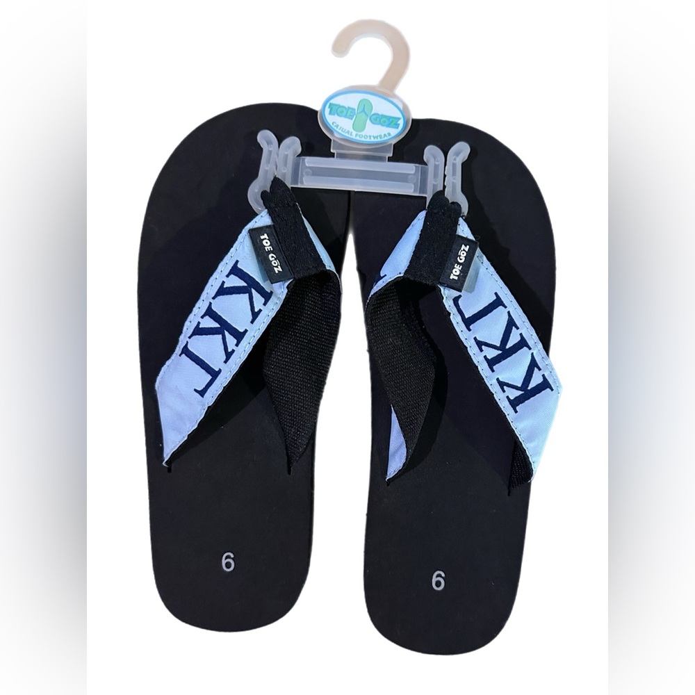 NWT Toe Goz Kappa Kappa Gamma Sorority Flip Flops - Size 6